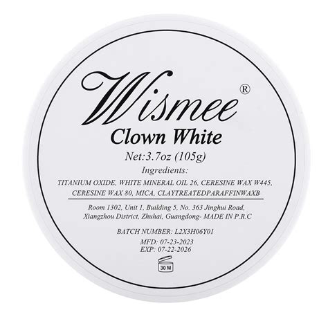 Amazon.com : Wismee 105g White Face Paint Clown White Makeup,Large ...