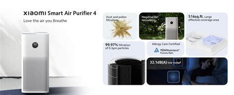 Xiaomi Smart Air Purifier 4, Best Purified Air Delivery Rate 387 m3/hr ...