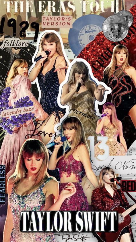 Taylor Swift Collage Art Wallpaper