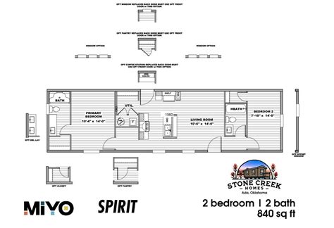 MiYO Spirit – 16′ x 56′ - Stone Creek Homes