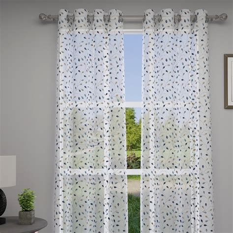 Buy GM Vintage Set of 2 Embroidered Sheer Door Curtains - 6.9ft (213cm ...