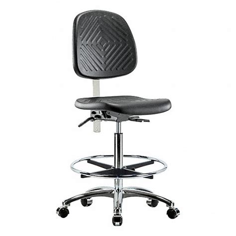 Polyurethane, Armless, Cleanroom Chair - 358L75|BR-NCR-PHBCH-MB-CR-T0 ...