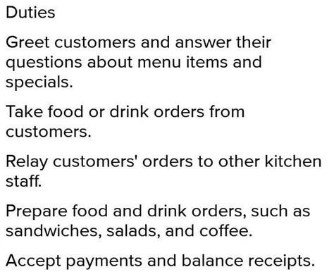 Food and Beverage Staff Attributes - Brainly.in