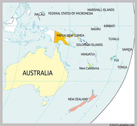 Oceania Map Outline