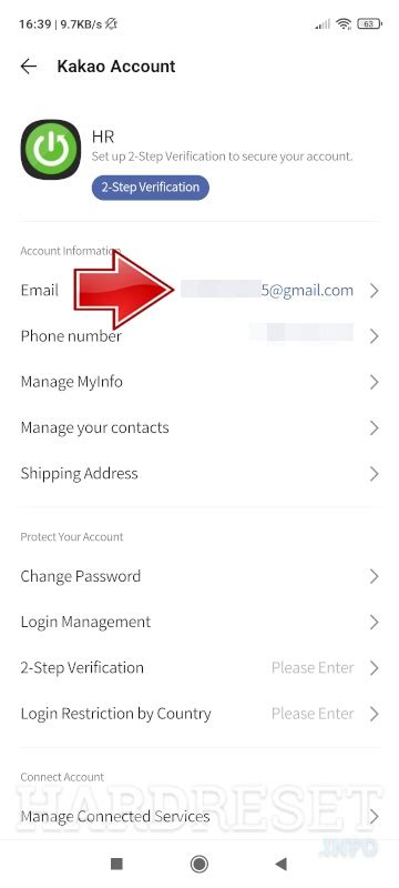 How to Add Email Address To Your KakaoTalk Profile - HardReset.info