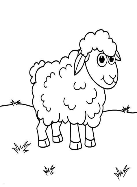 Cute Sheep Coloring Page