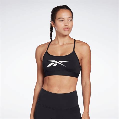 Reebok Apparel Women Reebok Lux Skinny Strap Medium-Support Sports Bra ...