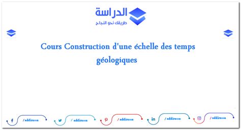 درس Construction d'une échelle des temps géologiques للسنة الأولى ...