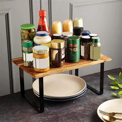 Xllent Multipurpose Wooden Kitchen Counter-top Storage Shelf Organizer ...