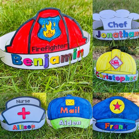 Free Printable Community Helpers Hat Template | Template Samples