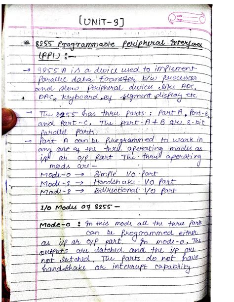 Microprocessor 3 - Lecture notes - Date Page 8255 Programmable ...