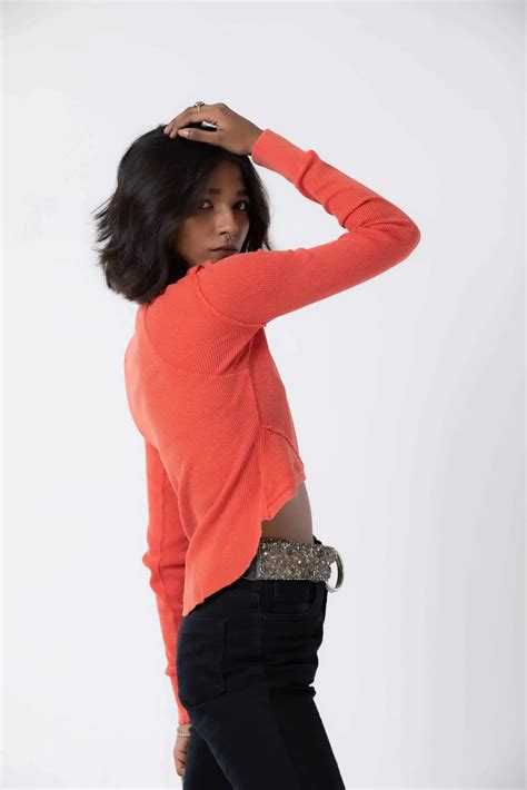 Women's Waffle Knit Long Sleeves Crop Top by Purple Potato | Larkspur ...