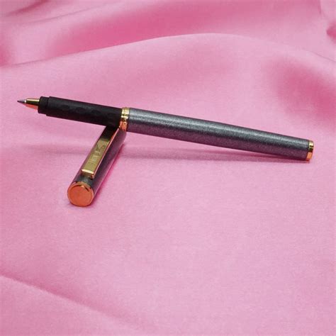 K-Nine Colt Grey Color Body With Medium Tip Gold Trim Roller Ball Pen ...