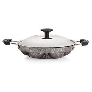 iVBOX Non Stick Small 7 Cavity Appam Patra Side Handle Appam Maker with ...