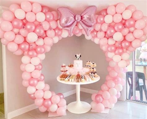 DIY Minnie Mouse Balloon Arch, Baby Shower Balloons, Gender Reveal ...