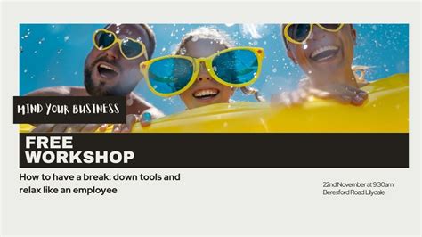 Back by popular demand! How to Have a Break like an employee, CVT ...