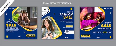 Flat design instagram posts influencer design template 03 | Premium Vector