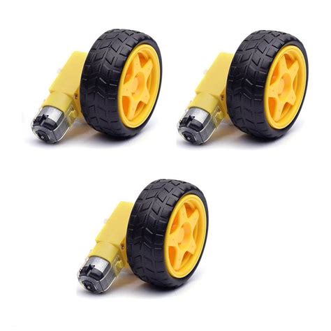 TECHKINS BO Motor Dual Shaft with BO wheel Combo of 3 : Amazon.in: Toys ...