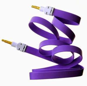 INFOLINK AUX Cable 1 m Premium Gold Plated 2m long Flat Auxiliary High ...