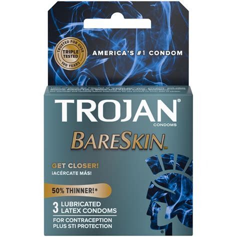 Trojan BareSkin 3 Count Condoms - Paradise Marketing