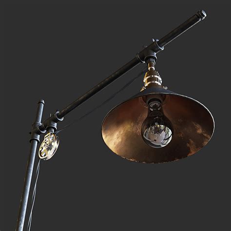 Industrial Style Floor Lamp - 3D Model by fusemesh