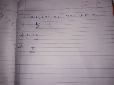 three coins are tossed simultaneously . write down all possible ...
