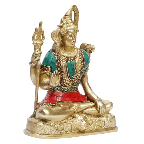 Buy ARTVARKO Brass Murti Lord Shiva in Blessing Posture on Tiger ...