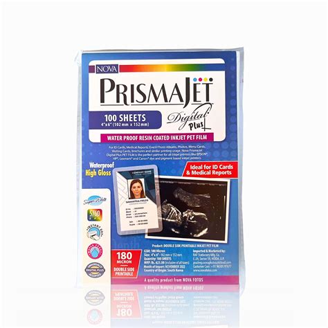 Prismajet 180 MICRON 4R (4X6) High Glossy Photo Paper, Double side ...