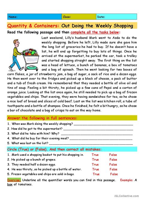 Reading Comprehension: Out Doing the…: English ESL worksheets pdf & doc ...