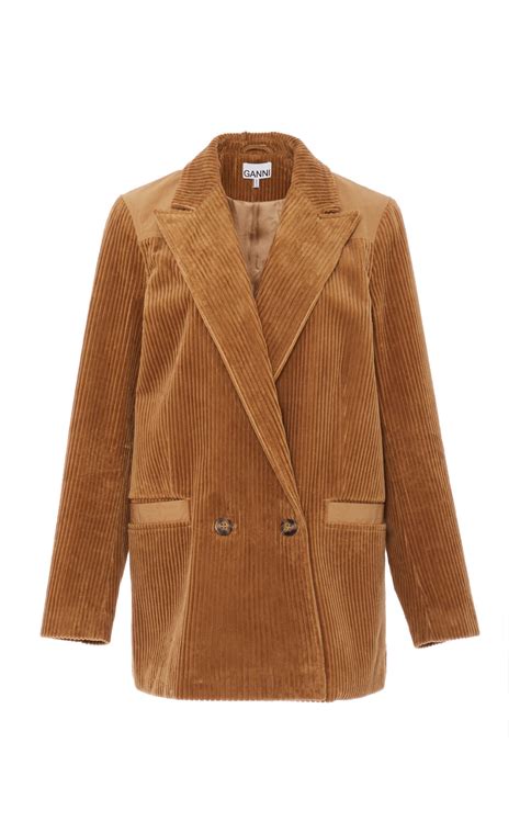 Ganni Cotton-Corduroy Blazer in 2024 | Blazer outfits casual, Blazer ...