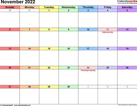 November 2022 Us Calendar Printable Printable Calendars 2022 - Aria Art