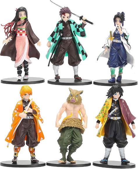 Buy 6 Pcs Demon Slayer Action Figure Set 5.7 inches Anime Figure Toys ...