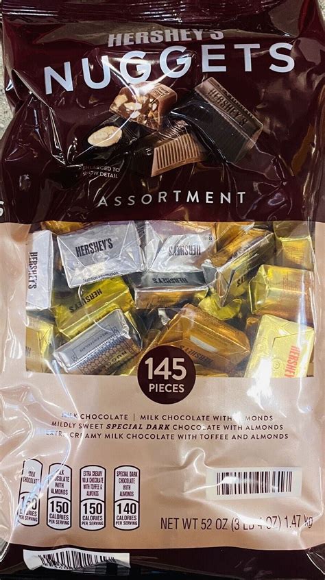 Hershey's Milk Chocolate Nuggets Assortment 52 oz - 145 Pieces - FREE ...