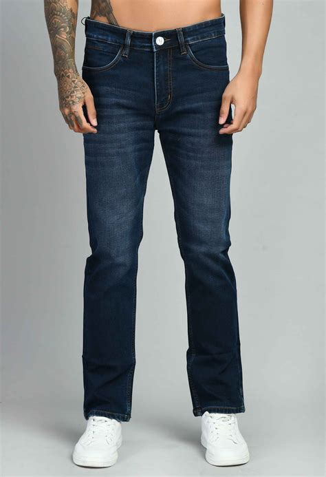 Buy Men's Dark Blue Straight Fit Jeans Online – SQUIREHOOD