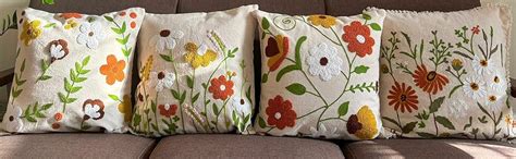 Buy Gulaabi Ghar Cotton Decorative Embroidered Cushion Covers | 16 x 16 ...