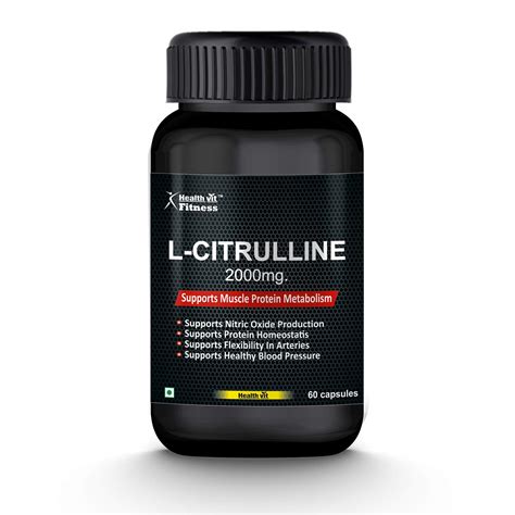 Healthvit Fitness L- Citrulline 2000mg - 60 Capsules : Amazon.in ...