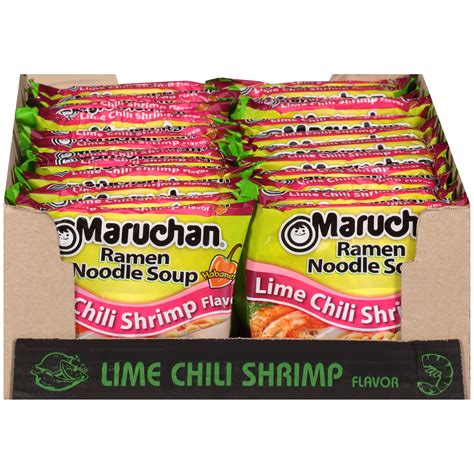 Buy 24 Packs) Maruchan Lime Chili Shrimp Ramen Noodles, 3 oz Packaged ...