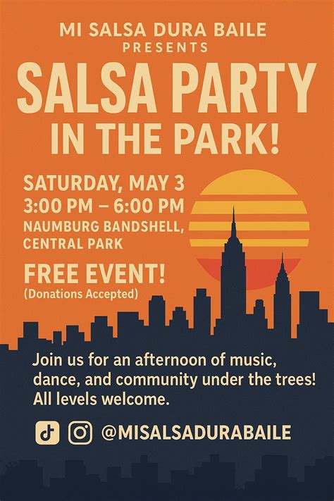 Salsa in the Park Fundraiser!, Naumburg Bandshell, Central Park ...