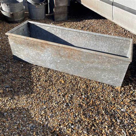 Galvanised water trough planter | water feature container | raised ...