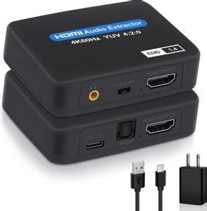 Etzin HDMI Audio Extractor 4K YUV 4:2:0 1.4 Adapter(EPL-876H) Media ...
