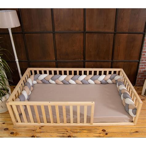 Montessori Floor Bed for Kids 53» x 27.5» Crib Toodlers Floor Bed with ...