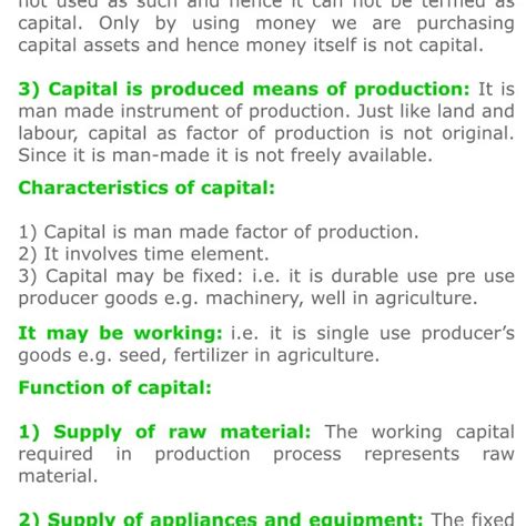 write any three features of capital as a factor of production - Brainly.in