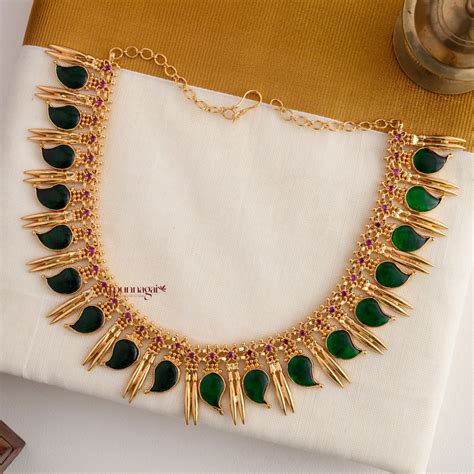 Mango Palakka with Pichi Poo Necklace – AJ Punnagai