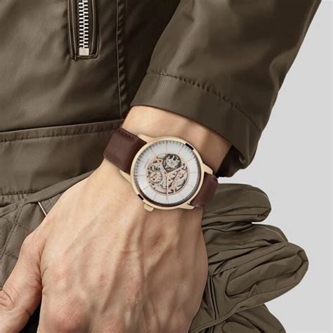 Buy Online Titan Automatic Silver Dial Brown Leather Strap Watch for ...