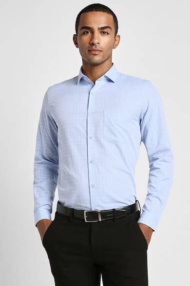 Buy Men Blue Slim Fit Full Sleeves Formal Shirt Online - 931677 | Peter ...