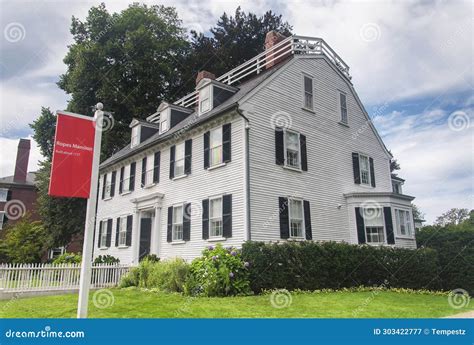 Ropes Mansion Garden Summertime Stock Image - Image of landscape ...