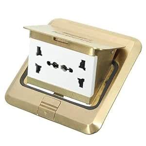Generic 10A Brass Universal Floor Ground Electric Socket With 6 Ports ...