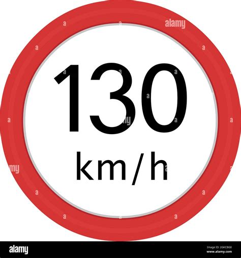 130 speed limit Stock Vector Images - Alamy
