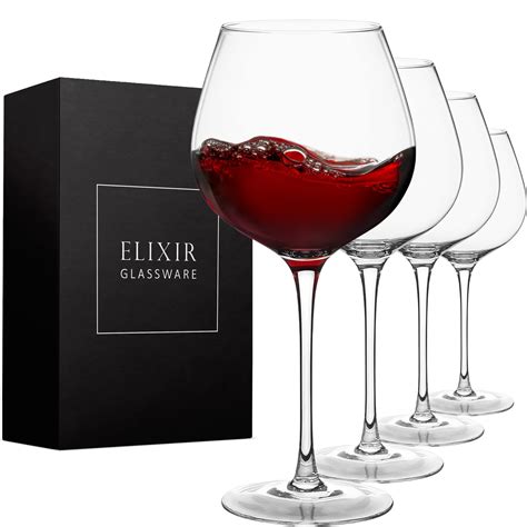 Red Glass Wine Glasses