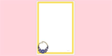 Simple Chain Necklace Page Border | Page Borders | Twinkl
